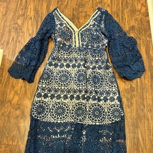 Elvi blue  mid length dress